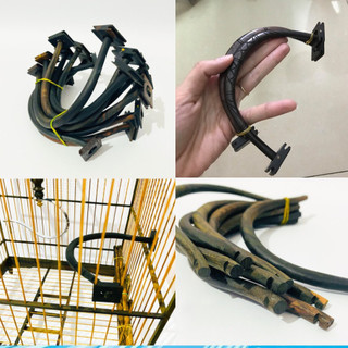 Cầu đứng chim cầu chim chào mào cầu góc gỗ phụ kiện lồng chim