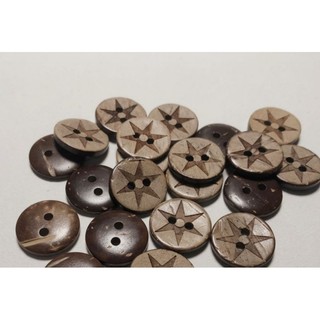 Set 10 Nút gỗ dừa làm đồ handmade 1,1cm - 2cm