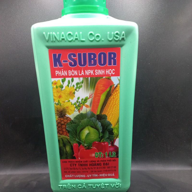 [GIÁ SIÊU TỐT] Phân bón lá NPK sinh học K-SUBOR 1 lít
