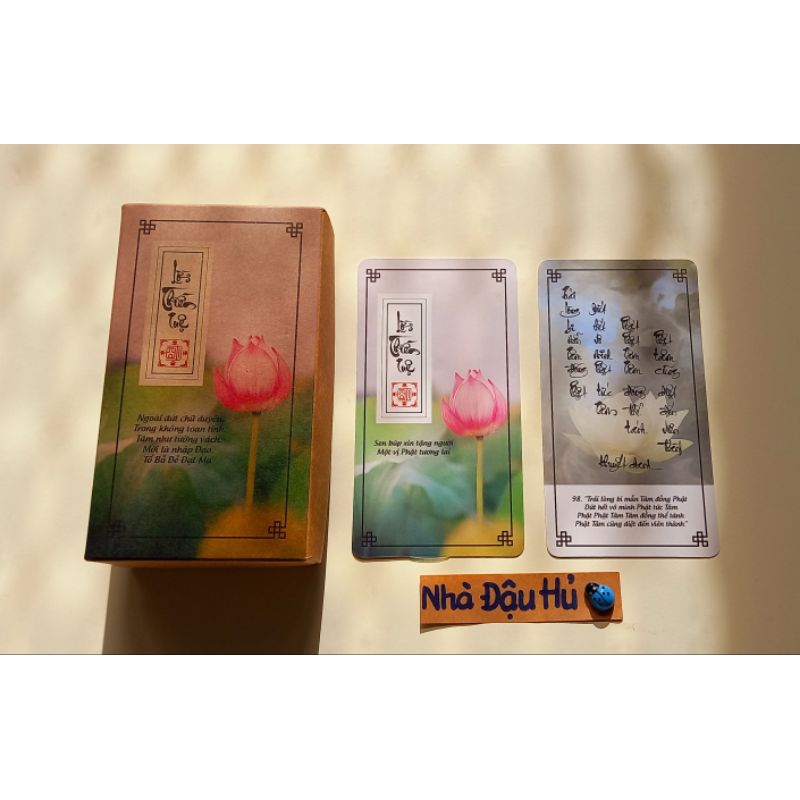 Bộ bài thư pháp LỜI THIỀN TUỆ | Bộ 100 lá | 7cm x 13cm | Lá duyên