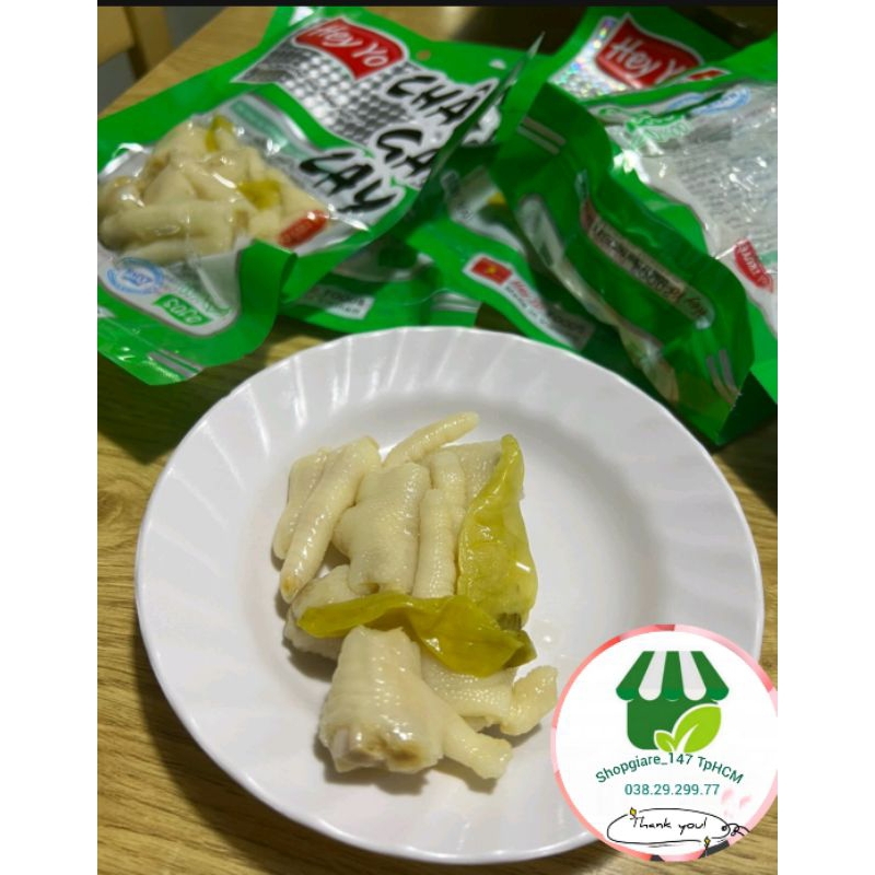 [hoả tốc _ date mới] Chân gà cay ớt xanh Nhất Tâm Hey Yo gói 40g hút chân không_hàng Việt Nam chất lượng cao