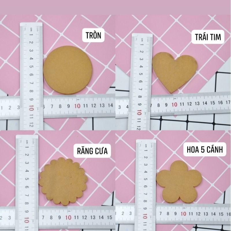 Tấm đế tròn mica cho tượng chibi, figure đất sét, standee