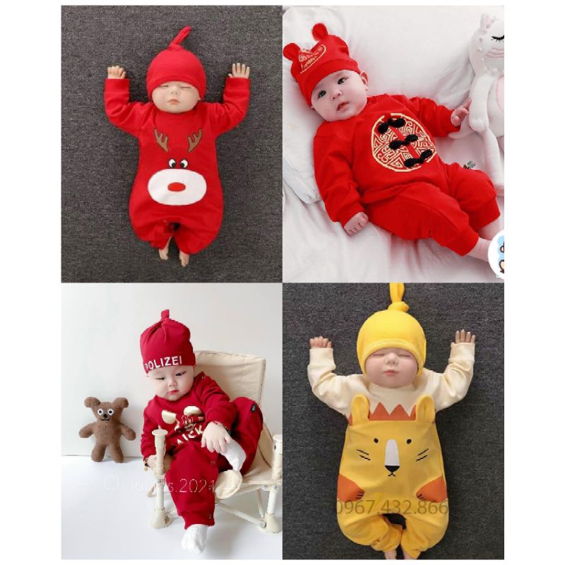 Body tết cho bé size từ 4-18kg chất cotton mềm mịn co dãn thấm hút mồ hôi rất tốt