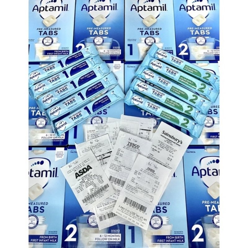 Sữa Aptamil Anh Dạng 5 Viên Thanh Số 1, Số 2, Số 3