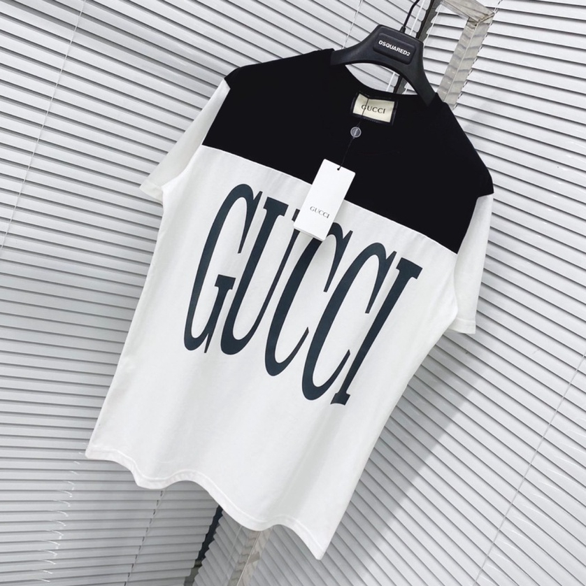 Áo Gucci phối màu nam nữ cao cấp chất cotton cực xịn trend hè 2023