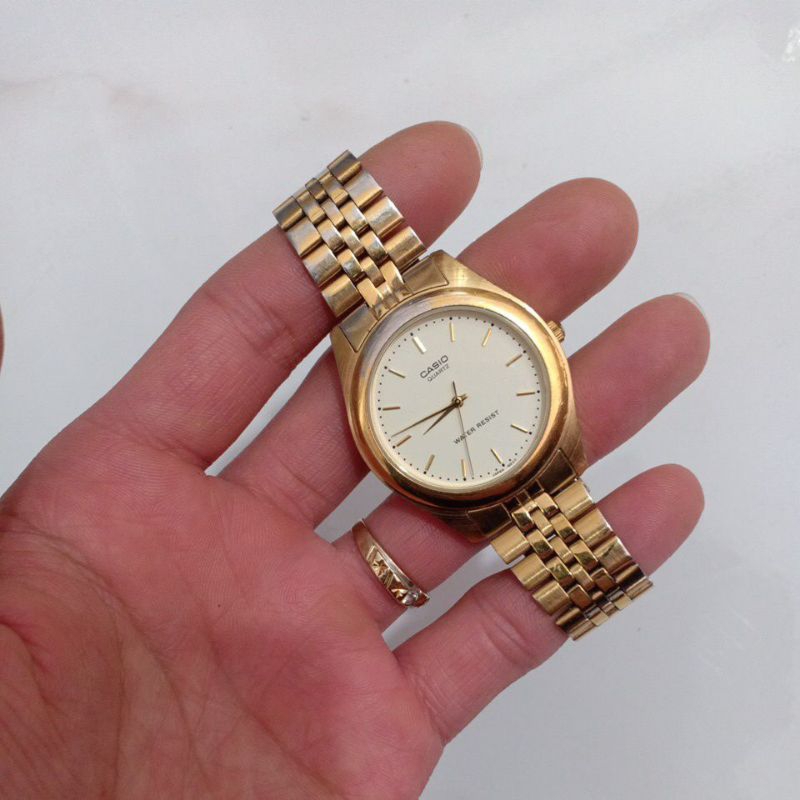 Đồng hồ si nhật nam hiệu CASIO mạ vàng