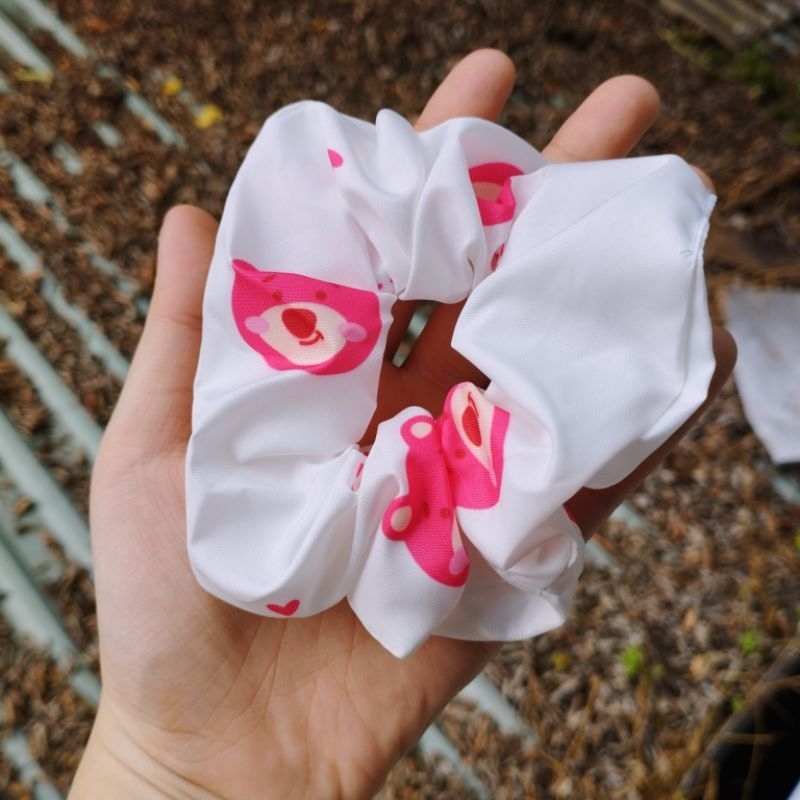 Srunchies Cột tóc Gấu Dâu Losto 6 Mẫu vải đẹp siêu hot