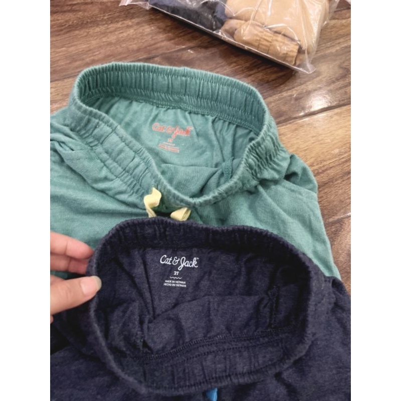 Quần đùi bé trai gập gấu set 2 quần Cat&Jack hàng VNXK