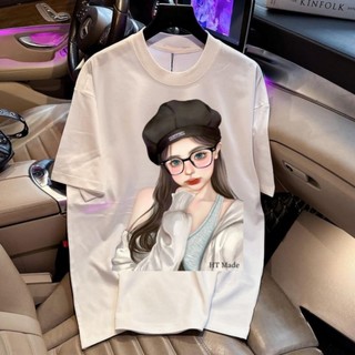 Áo phông 3158 cô gái in PET vip, áo cotton khô freesize 40-70kg