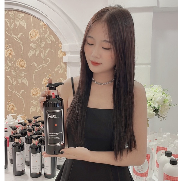 Dầu gội xả phục hồi hư tổn Kwin luxury smoothing repair and loss 650ml, giải quyết mọi vấn đề về tóc, hương thơm cao cấp