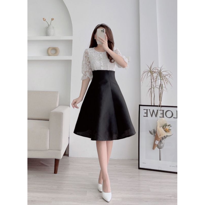 váy tasta phối ren