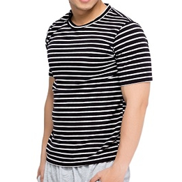 Áo Thun Nam Kẻ Sọc Tay Ngắn Áo Thun Tay Ngắn Cổ Tròn Nam Nữ 𝗔́𝗼 𝗞𝗲̉ 𝗦𝗼̣𝗰 Co Dản Thể Thao