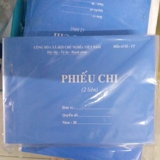 Combo 5q phiếu Thu - Chi A5 2 liên 60 tờ.
