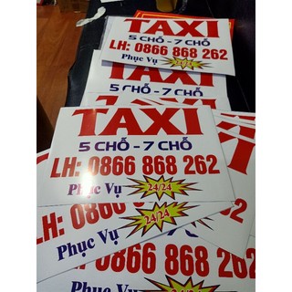 Tem dán decal thông tin ô tô chất liệu san xịn mịt size 20x30cm