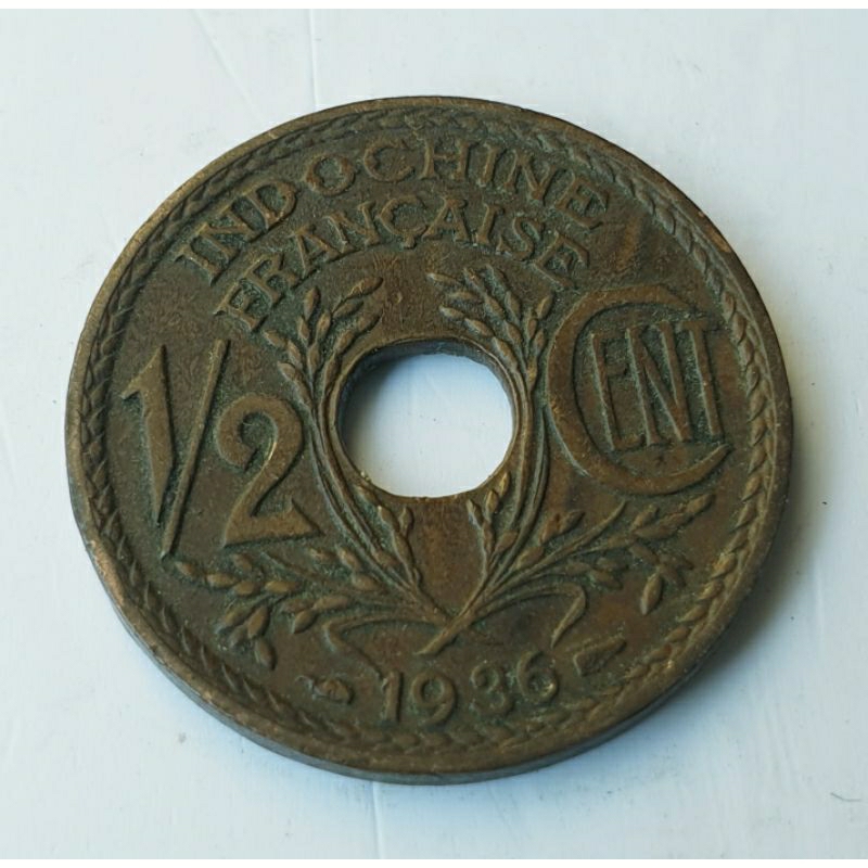 Xu Đông Dương 1/2cent phát hành Thời Pháp 1936