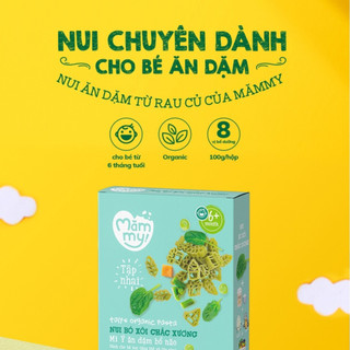  Nui cho bé ăn dặm bó xôi tập nhai giúp bé chắc xương MĂMMY hộp 100g