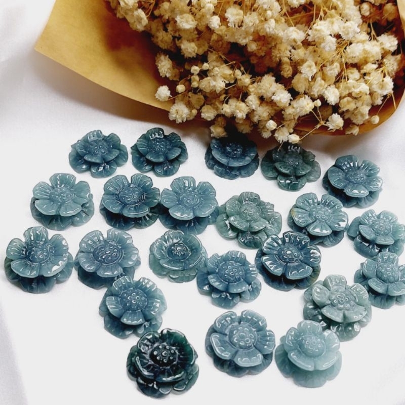 Hoa mai 5 cánh may mắn hai tầng Lam Ngọc chuẩn A UPCARA