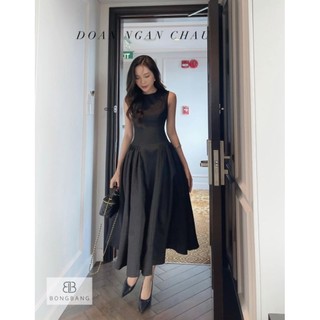 Váy Thiết Kế Sát Nách, Dáng Dài, Tôn Eo Đơn Giản Thanh Lịch Đi Dự Tiệc