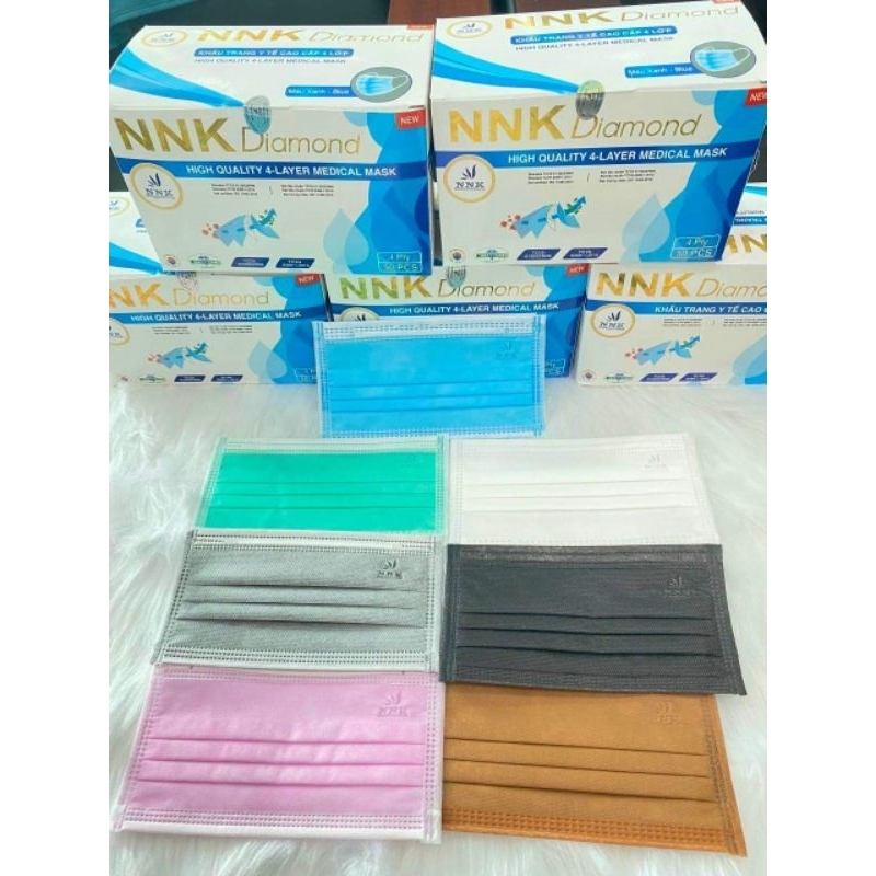 KHẨU TRANG 4 LỚP NNK (có chọn màu)