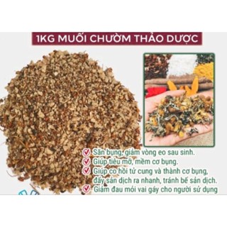 1 Ký Muối Chườm Bụng sau sinh Thảo Dược 8 nguyên liệu giảm mỡ bụng