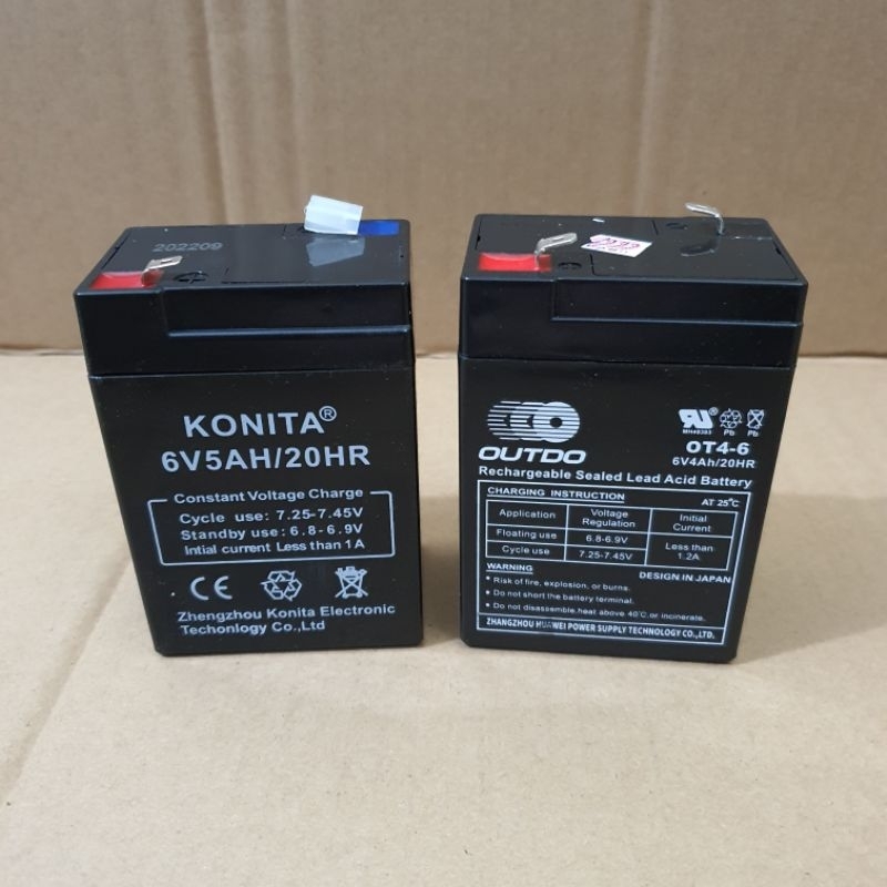Ắc quy xe điện trẻ em 6V - Ắc quy chì khô cho Ô tô - Xe máy điện trẻ em 6V-4,5Ah TONHUI/ Konita