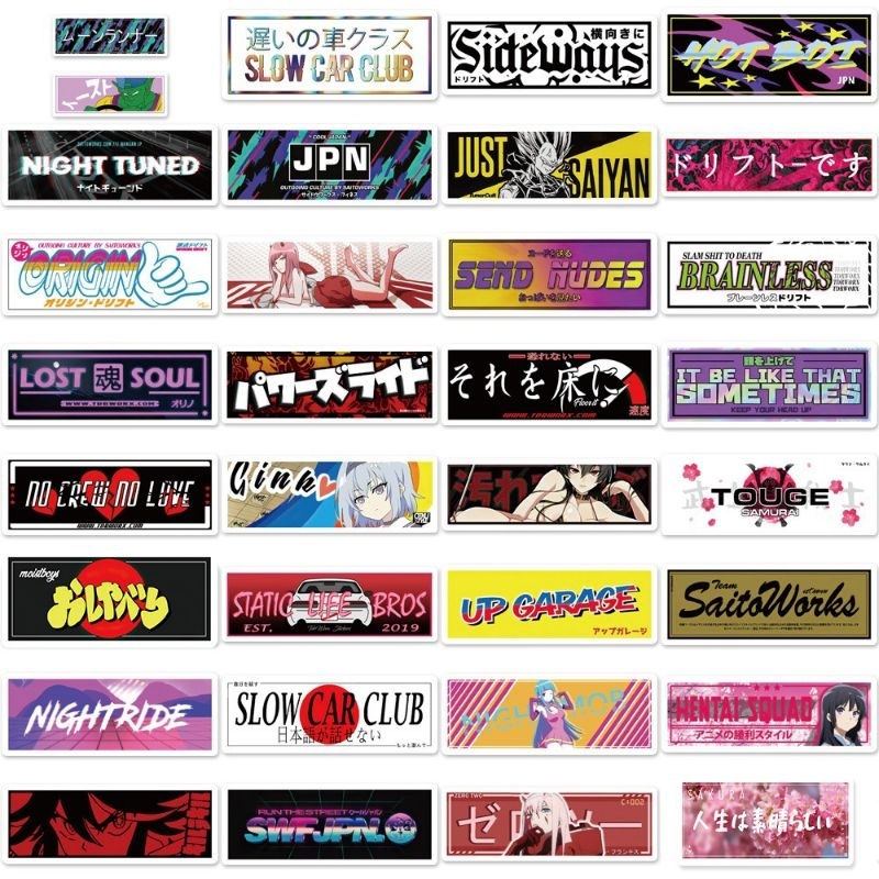 Set 66 sticker hình dán nhãn phim truyện Anime