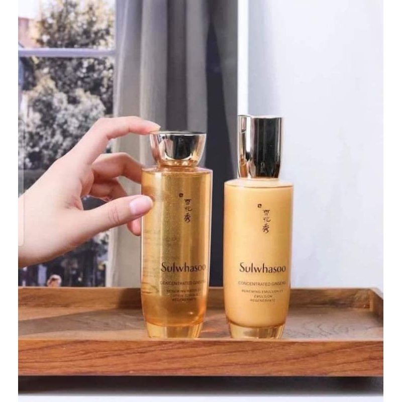 cặp nước hoa hồng sữa dưỡng mini Sulwhasoo nhân sâm