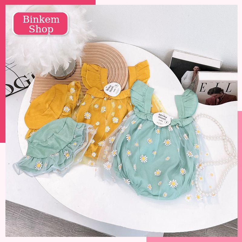 Bodysuit/ body chip tặng Kèm Mũ xinh xắn cho bé