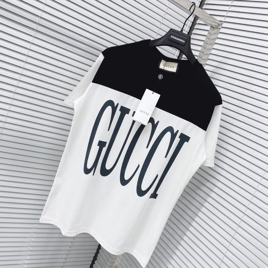 Áo thun Gucci phối màu nam nữ chất cotton cao cấp mẫu mới trend 2023
