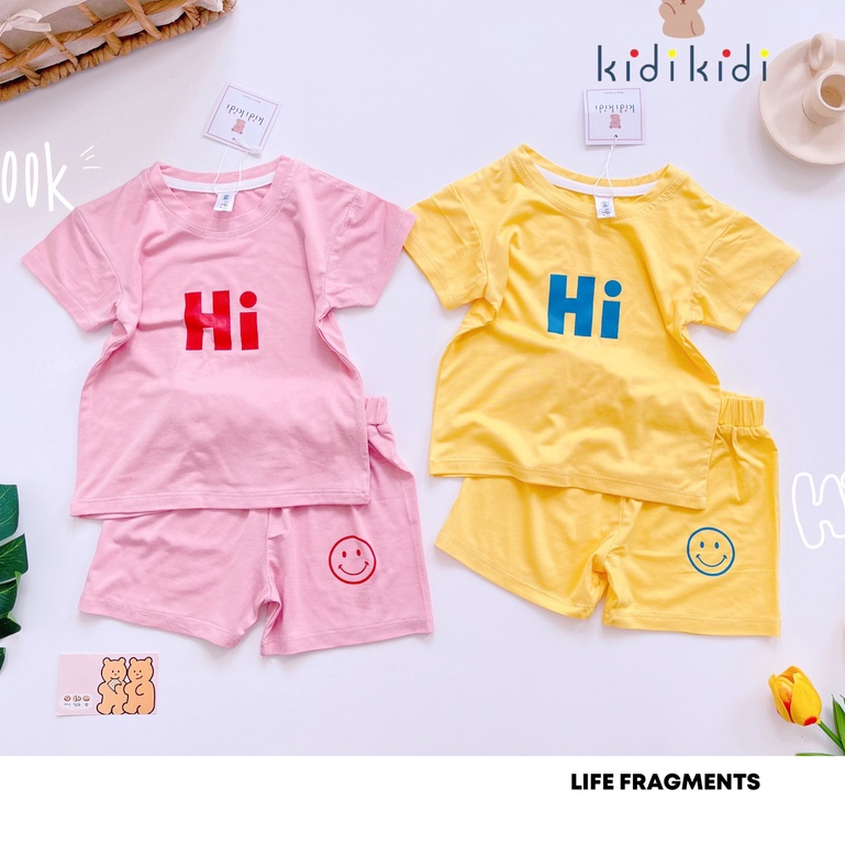 Bộ Thun Lạnh Hi Của Kidikidi Mềm Mát Mịn Cho Bé Gái_Bé Trai