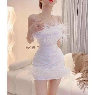 [Ruby Dress] Đầm body hai dây đính lông cực xinh xắn và quyến rũ - mochouse83