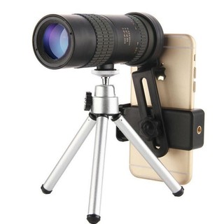 Ống nhòm zoom 100X kèm kẹp điện thoại chụp ảnh quay phim