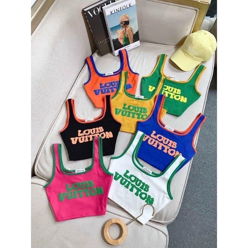 Áo 3 lỗ cổ cao sọc đen trắng from croptop gân tăm co giãn ôm body alohashop91