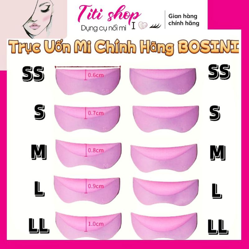 Trục uốn hồng_Trục uốn mi Silicon 6D bản dẹp nâng chân mi