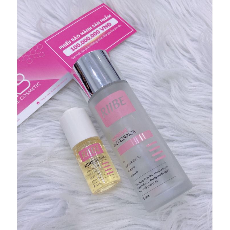 COMBO TONER & SERUM✨ tặng kèm 30ml sữa rửa mặt riibe