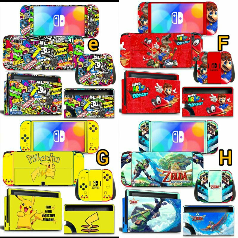 Dán skin thân máy và dock xuất hình Nintendo Switch Oled tự chọn