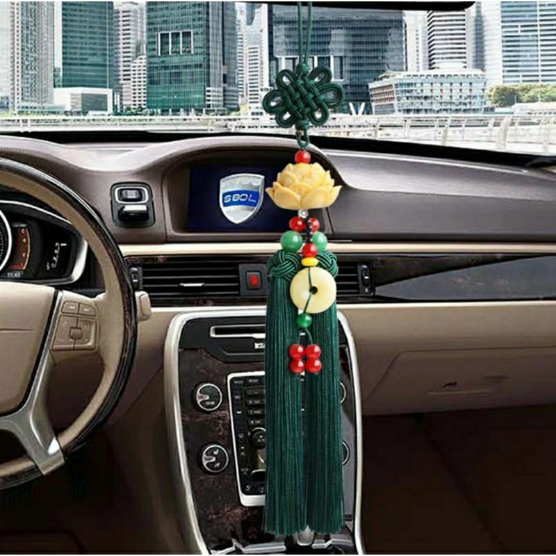 Khánh treo ô tô đài sen, dây treo ô tô hình hoa sen