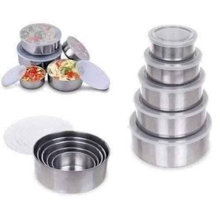 Bộ 5 hộp đựng thực phẩm inox