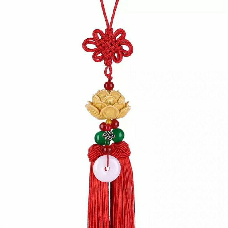 Khánh treo ô tô đài sen, dây treo ô tô hình hoa sen