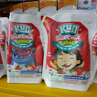 Túi sữa chua uống Kun hương kem dâu 110ml