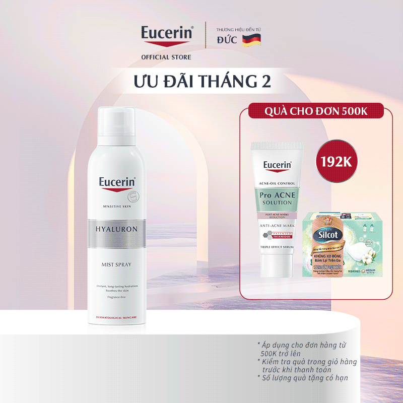 Xịt dưỡng ẩm & giảm nếp nhăn Eucerin Hyaluron Mist Spray 150ml