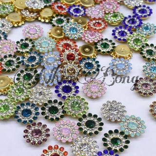 Charm đính đá mạ kim 1,4cm