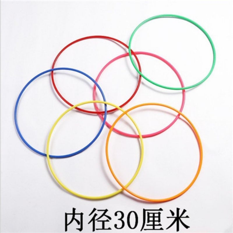 Sét 10 vòng tròn nhựa cho trẻ chơi trò chơi đường kính 40cm, 30cm, 14cm