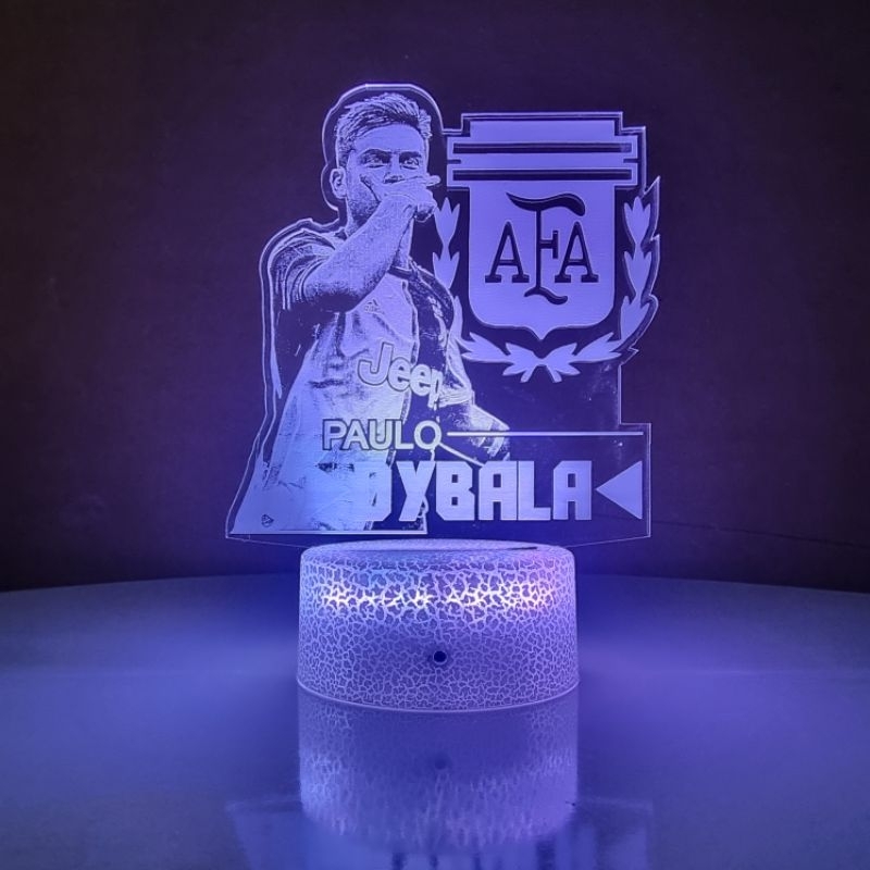Đèn led trang trí decor phòng ngủ 16 màu hình cầu thủ Paulo Dybala