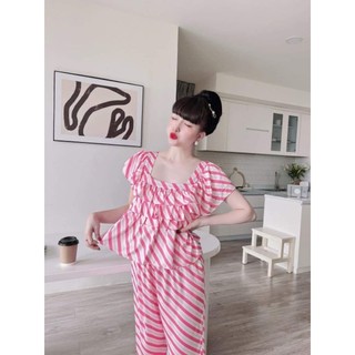 Đồ lụa lửng dễ thương đồ mặc nhà
