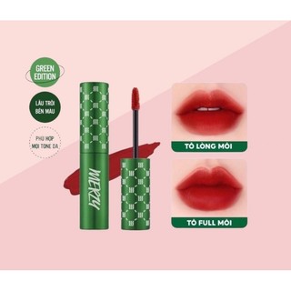 Son kem lì merzy velvet tint v6 green edition vỏ xanh lá 2022