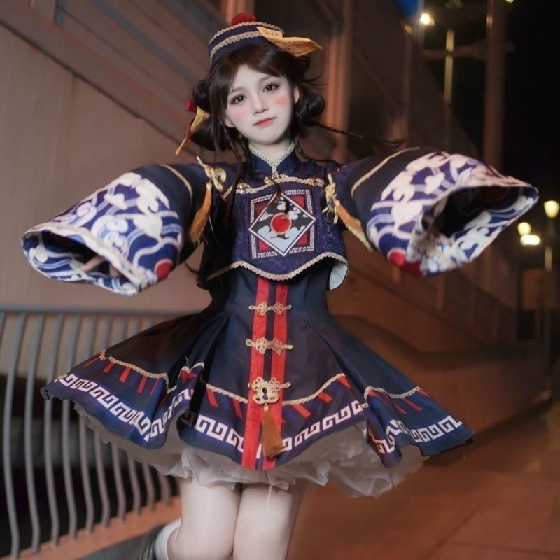 Đầm đen cương thi cosplay nữ Fullset Nari Happy Skin