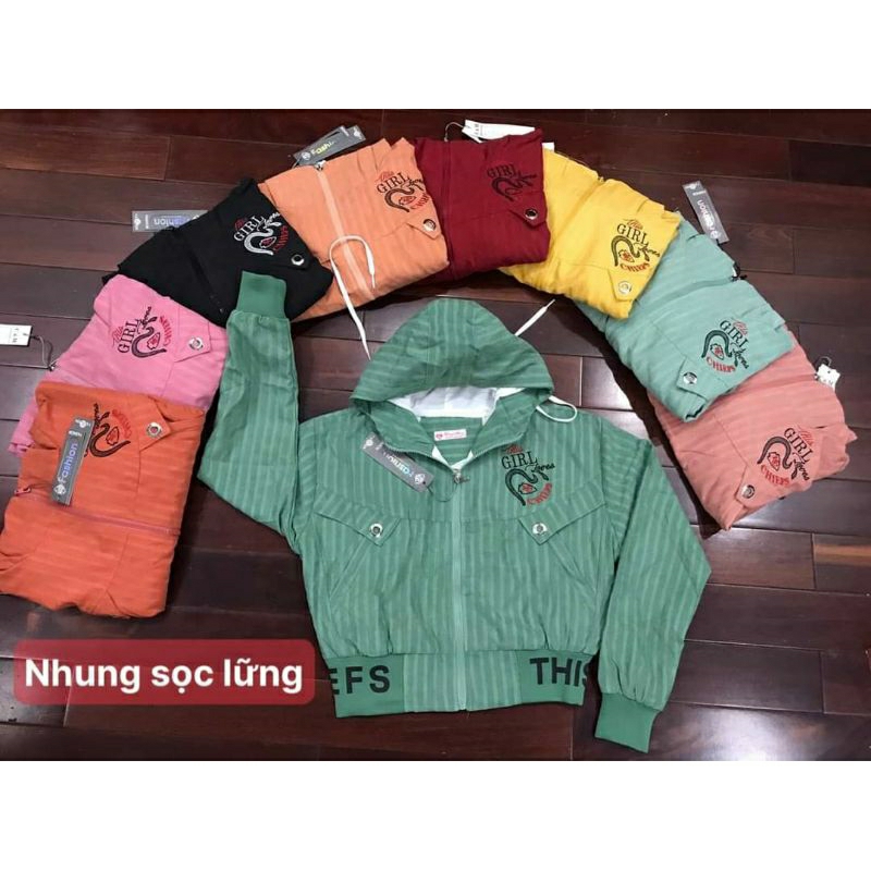 Khoác nhung 2 lớp có túi trong