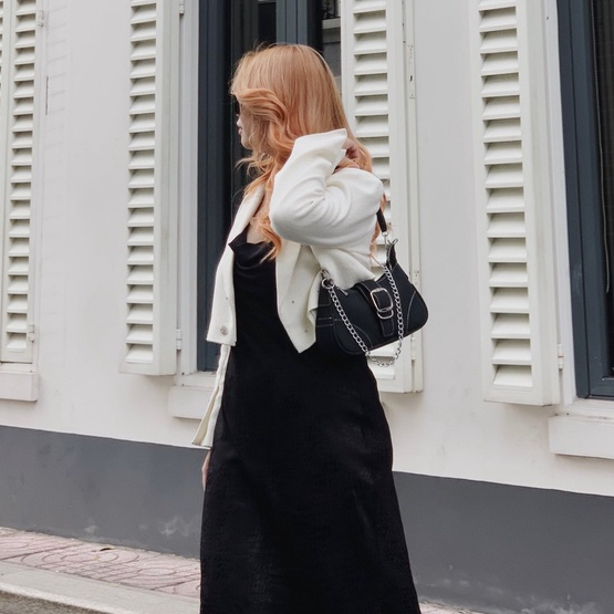 Túi xách nữ màu đen thời trang Crush Bag, túi da cao cấp sành điệu Onyourshoulder