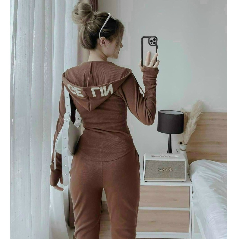 Set Bộ Nữ Đi Chơi,Dạo Phố,Set Bộ Áo Khoác Có Mũ Quần Jogger Tiểu Thư Khoe Eo Tôn Dáng sang Chảnh Thời Trang Thiết Kế MJP